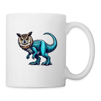 T-Rex Owl Fusion Mythical Beast Design - Mug - white - Right