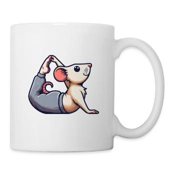 Ratte & Maus Yoga: Meditation und Gymnastik - Tasse - Weiß - Rechts