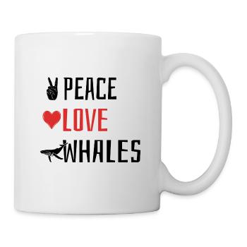 Peace Love Whales - Heart - Mug - white - Right