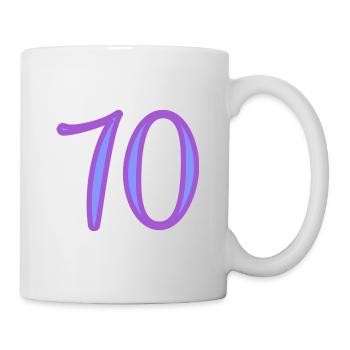 70. 70 YEARS. 70TH ANNIVERSARY. 70TH ANNIVERSARY. - Mug - white - Right