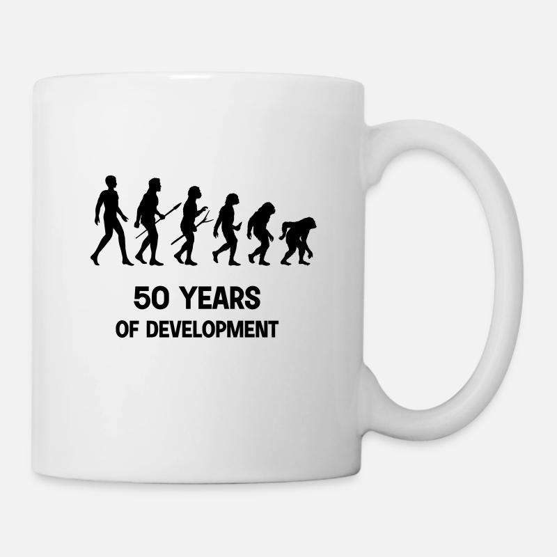 50 Years of Evolution - Tasse - Weiß