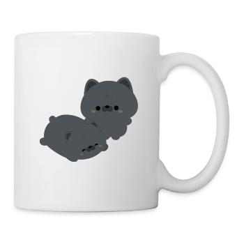 Couple de bouledogues français - Mug blanc - blanc - Droite