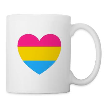 Pansexuelle Flagge Herz - Tasse - Weiß - Rechts