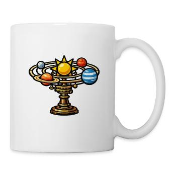 Solar orbital on bronze stem - Mug - white - Right