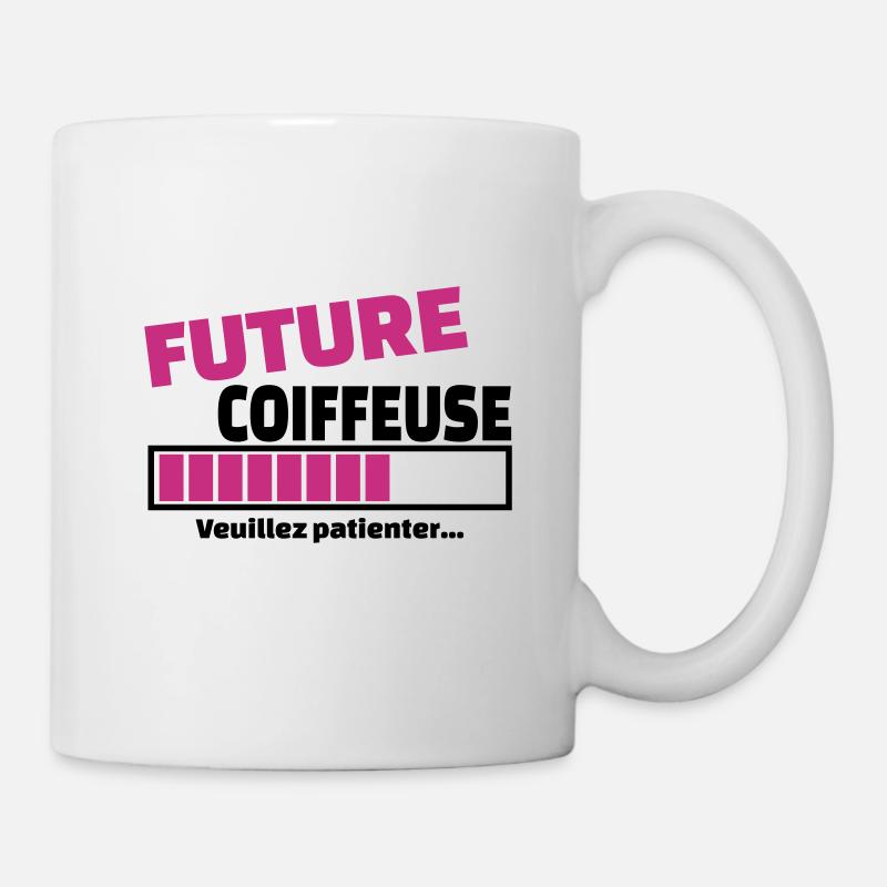 future coiffeuse - Mug blanc - blanc
