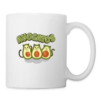 Katzenliebe > AvoGatos - Lustige Avocado Katzen - Tasse - Weiß - Rechts