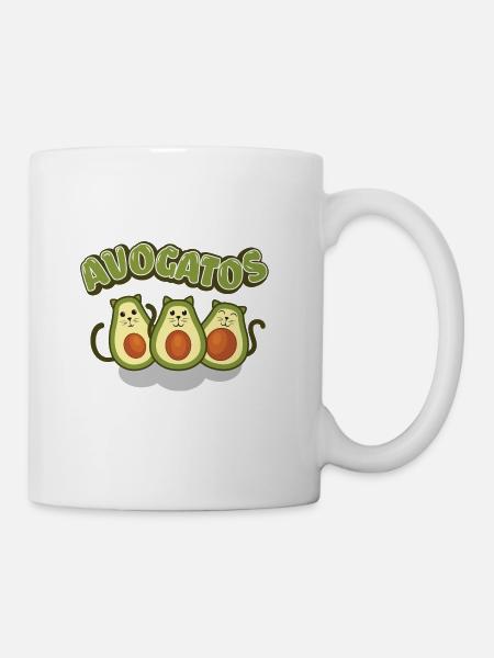 Les chats aiment> AvoGatos - Funny Cats Avocat - Mug blanc - blanc