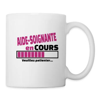 aide-soignante en cours - Mug blanc - blanc - Droite