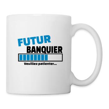 futur banquier - Mug blanc - blanc - Droite
