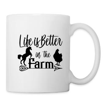 ferme - Mug blanc - blanc - Droite