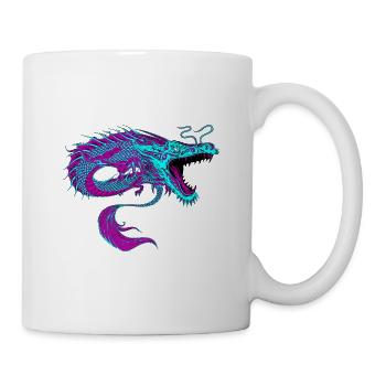 Drache chinesisch Fantasy - Tasse - Weiß - Rechts
