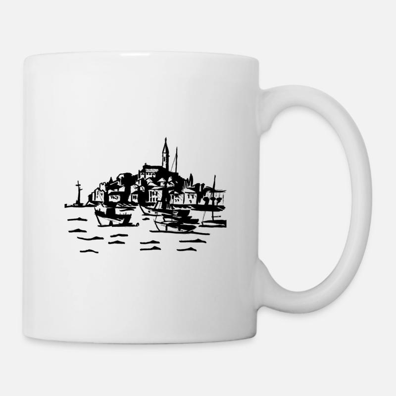 Rovinj port - Mug blanc - blanc