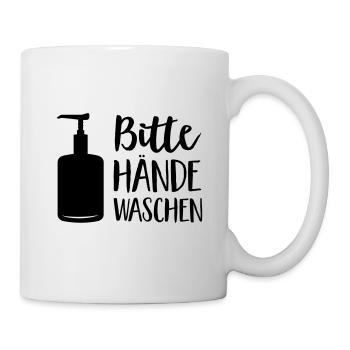 Hände waschen - Tasse - Weiß - Rechts
