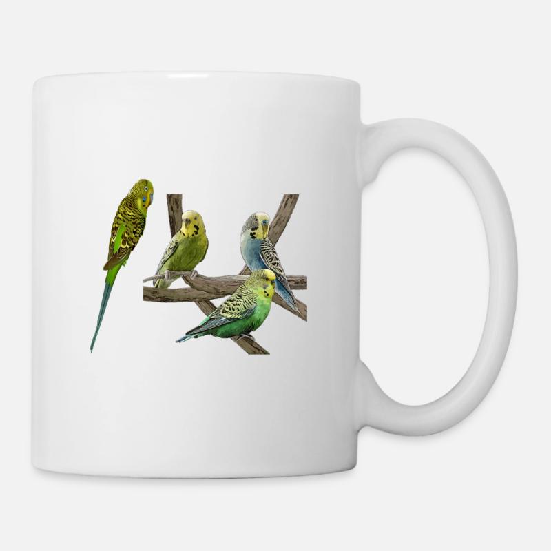 Wellensittiche - Tasse - Weiß