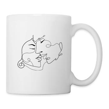 Couples Love Drawing - Mug - white - Right