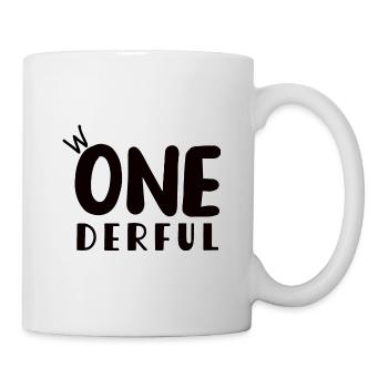 erster Geburtstag, wonderful, one, eins - Tasse - Weiß - Rechts