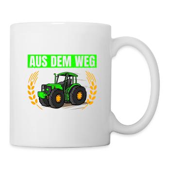Landwirtschaft Aus Dem Weg Traktor Trecker - Tasse - Weiß - Rechts