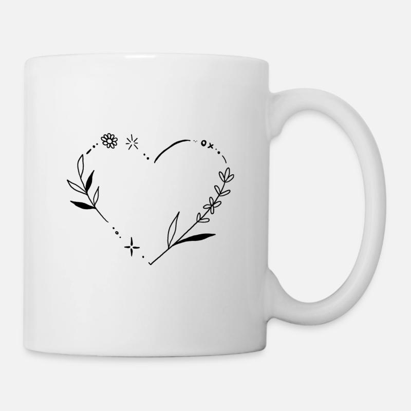 Cœur naturel - Mug blanc - blanc