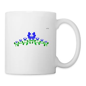Blue folk art motive #5 - Mug - white - Right