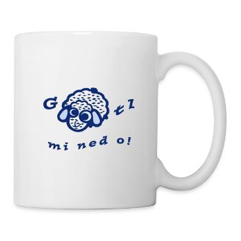 G Schaf tl mi ned o! blau-weiß - Tasse - Weiß - Rechts