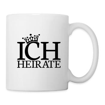 Ich heirate - Braut JGA Junggesellinnenabschied - Tasse - Weiß - Rechts