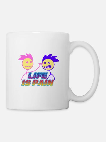 life is pain - Mug - white