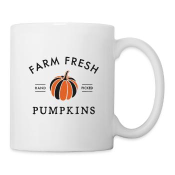 Pumpkins Kürbisse Farm Fresh Pumpkins - Tasse - Weiß - Rechts