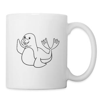seal, seal, gift, gift idea - Mug - white - Right