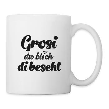 Grosi du bisch di bescht Oma Schweiz beschts Grosi - Tasse - Weiß - Rechts