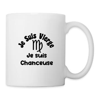 vierge zodiaque signe - Je suis chanceuse - Mug blanc - blanc - Droite