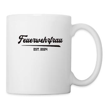 Feuerwehrfrau 2024 Feuerwehr Frauen FFW Beruf - Tasse - Weiß - Rechts