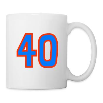40. 40 ANS. 40e ANNIVERSAIRE. ANNIVERSAIRE 40 ANS. - Mug blanc - blanc - Droite