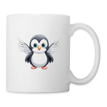 Ange pingouin mignon - Mug blanc - blanc - Droite