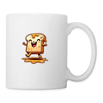 Toast with jam peanut butter - Mug - white - Right