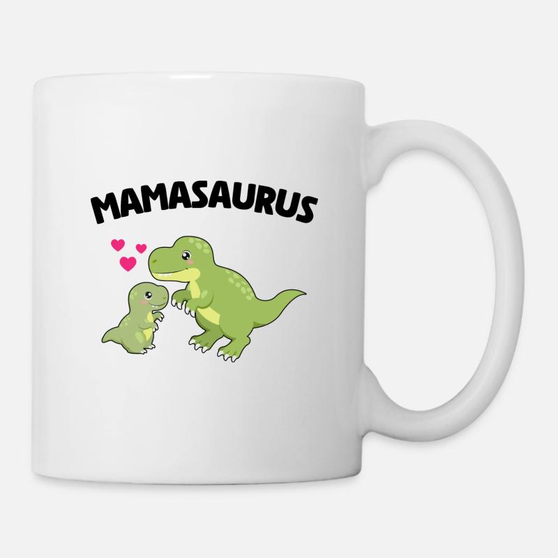 Mamasaurus - Süßes Dinosaurierdesign - Tasse - Weiß