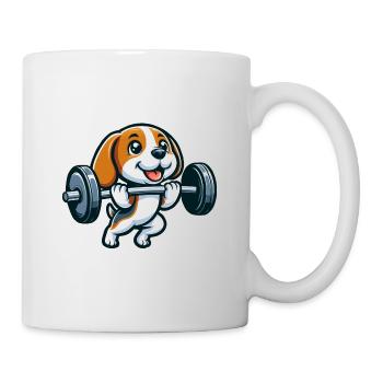 Beagle Weightlifting Workout Strength - Mug - white - Right