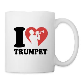 I Love Trumpet - Trompeten Spieler - Hobby - Tasse - Weiß - Rechts