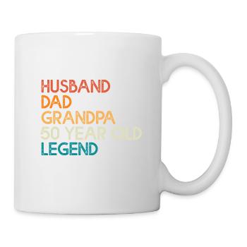 50 Years Anniversary Gift Husband Dad Grandpa - Mug - white - Right