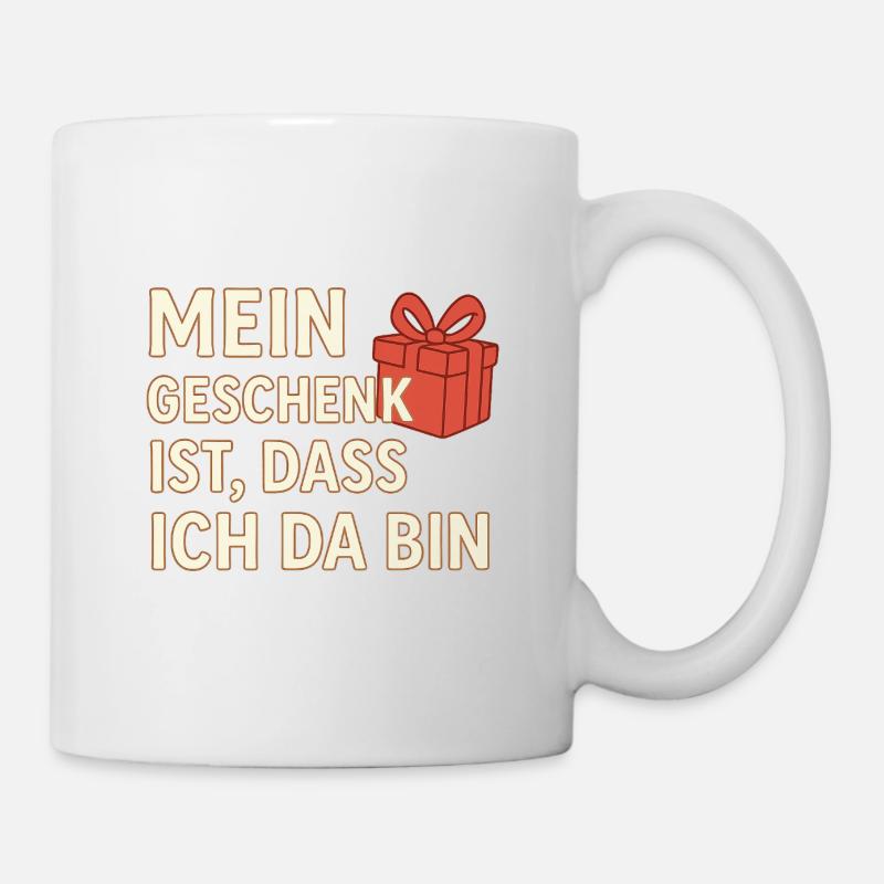 Mon cadeau, c’est que je suis là – Noël - Mug blanc - blanc