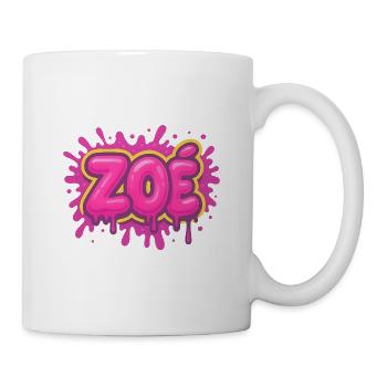 Graffiti Zoe Name Gift Ideal Printable - Mug - white - Right
