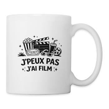 Je peux pas j’ai film – humour ciné cinéma cinoche - Mug blanc - blanc - Droite