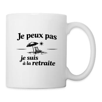 I Can't I'm Retired, Retirement Humor - Mug - white - Right