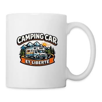 Camping-Car et Liberté Cadeau - Mug blanc - blanc - Droite