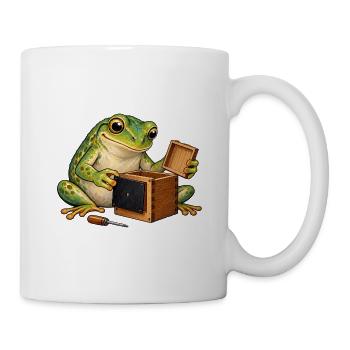 Frosch baut eine Lochkamera - Tasse - Weiß - Rechts