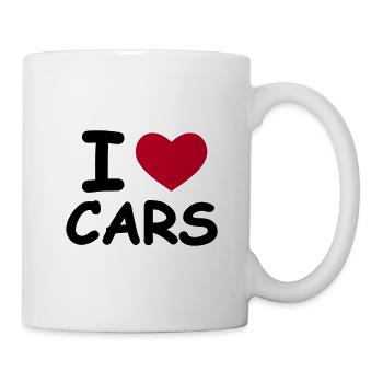 I Love Cars - Tasse - Weiß - Rechts