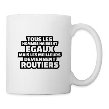 les meilleurs deviennent routiers - Mug blanc - blanc - Droite