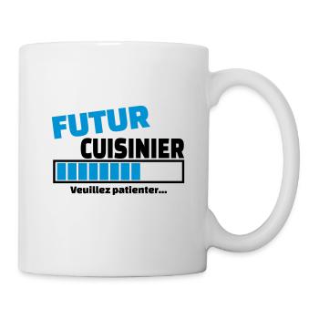 futur cuisinier - Mug blanc - blanc - Droite