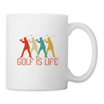 Rétro Pop Art Golf est des cadeaux de la vie pour le golfeur. VENTE - Mug blanc - blanc - Droite