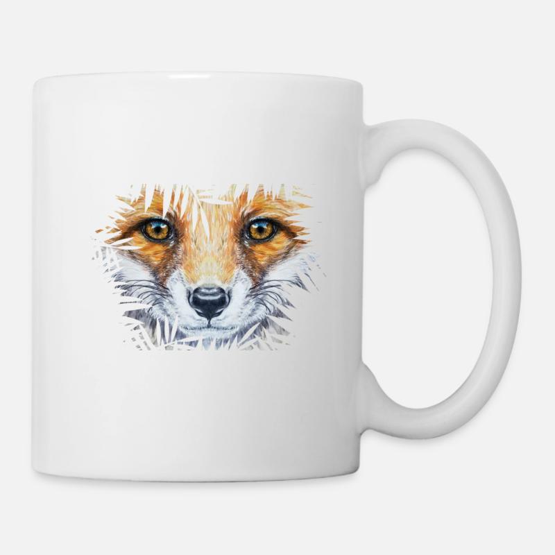 Kleiner Fuchs im Busch | Yolo-Artwork - Tasse - Weiß