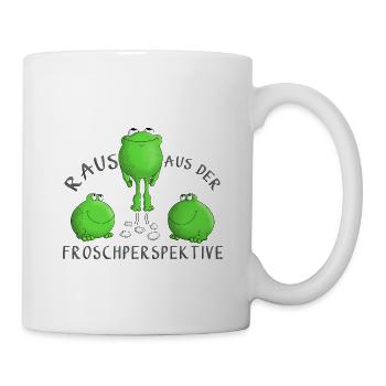 Motivation Frosch - Tasse - Weiß - Rechts